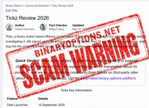 tickz warning