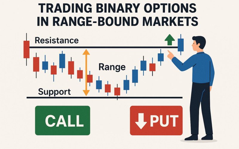 Trading binary options in range bound markets